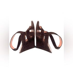 Alaïa Paris suede brown wedges heel